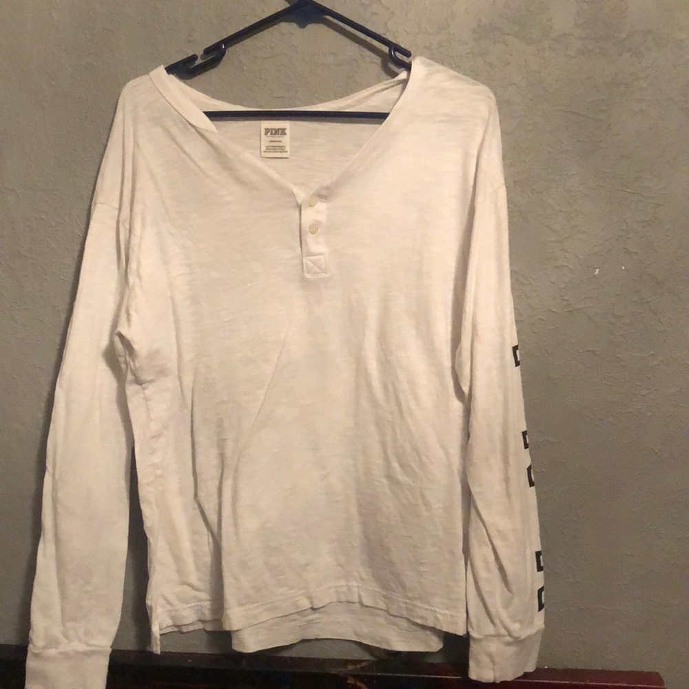 Long sleeve PINK shirt. Cute and comfy. Work once